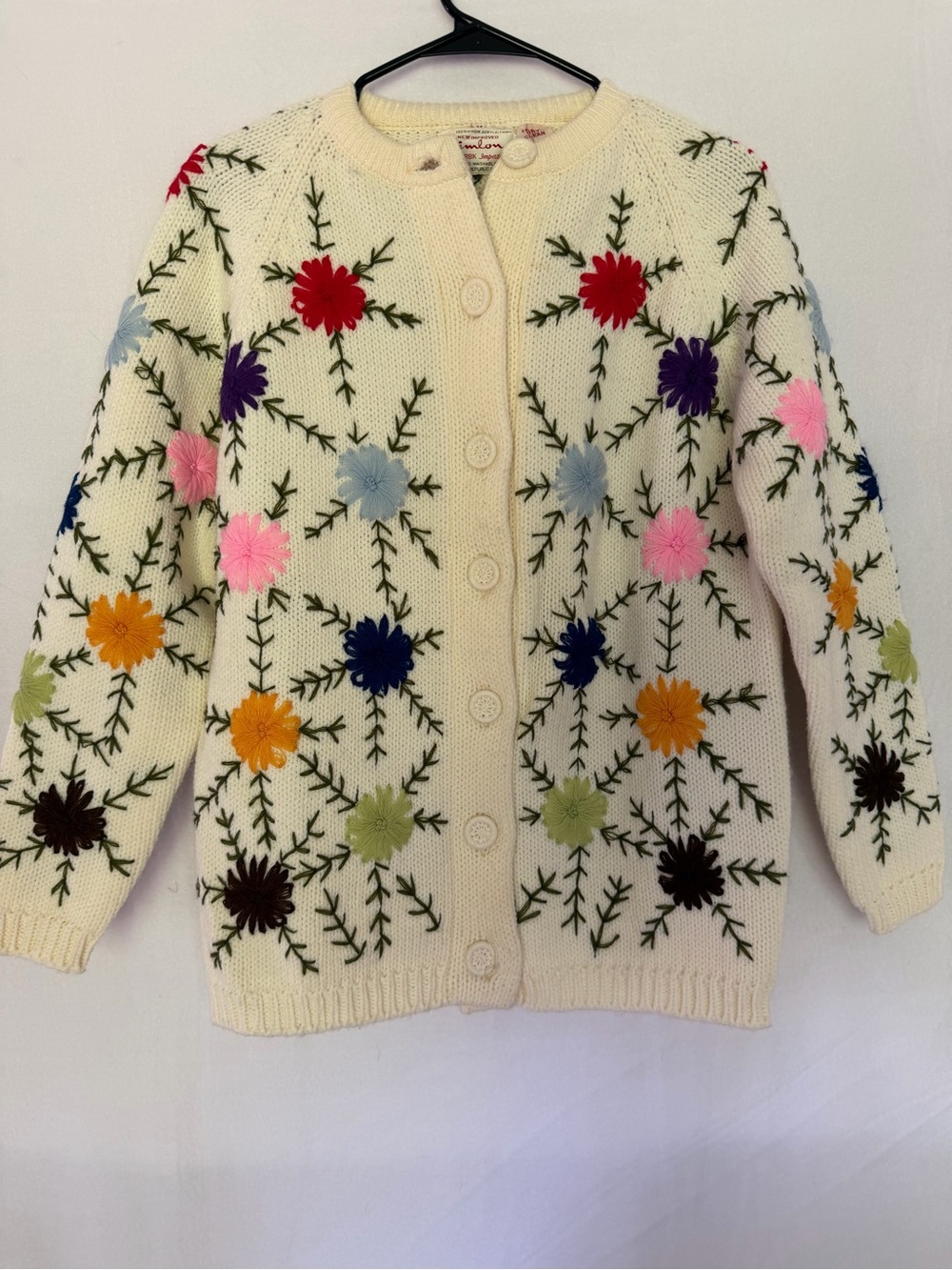 Vintage Kimlon Acrylic Cardigan Sweater